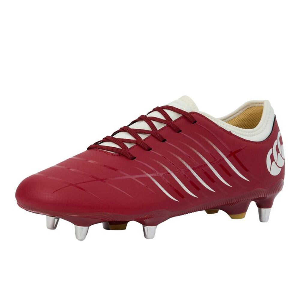 Canterbury Unisex Adult Phoenix 2.0 Team Leather Soft Ground Rugby Boots / Red D